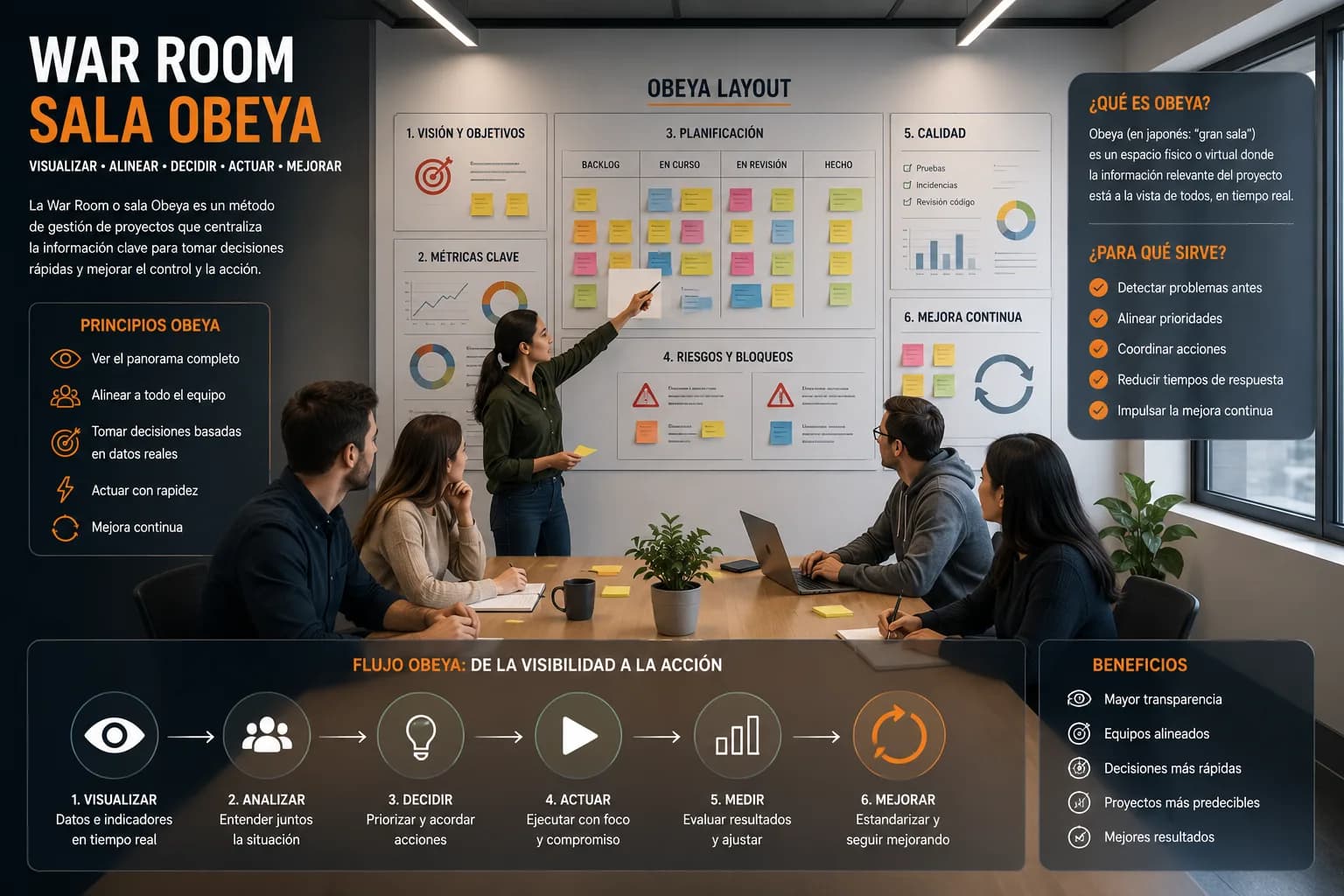 ¿Qué es una sala Obeya, en un desarrollo web o app