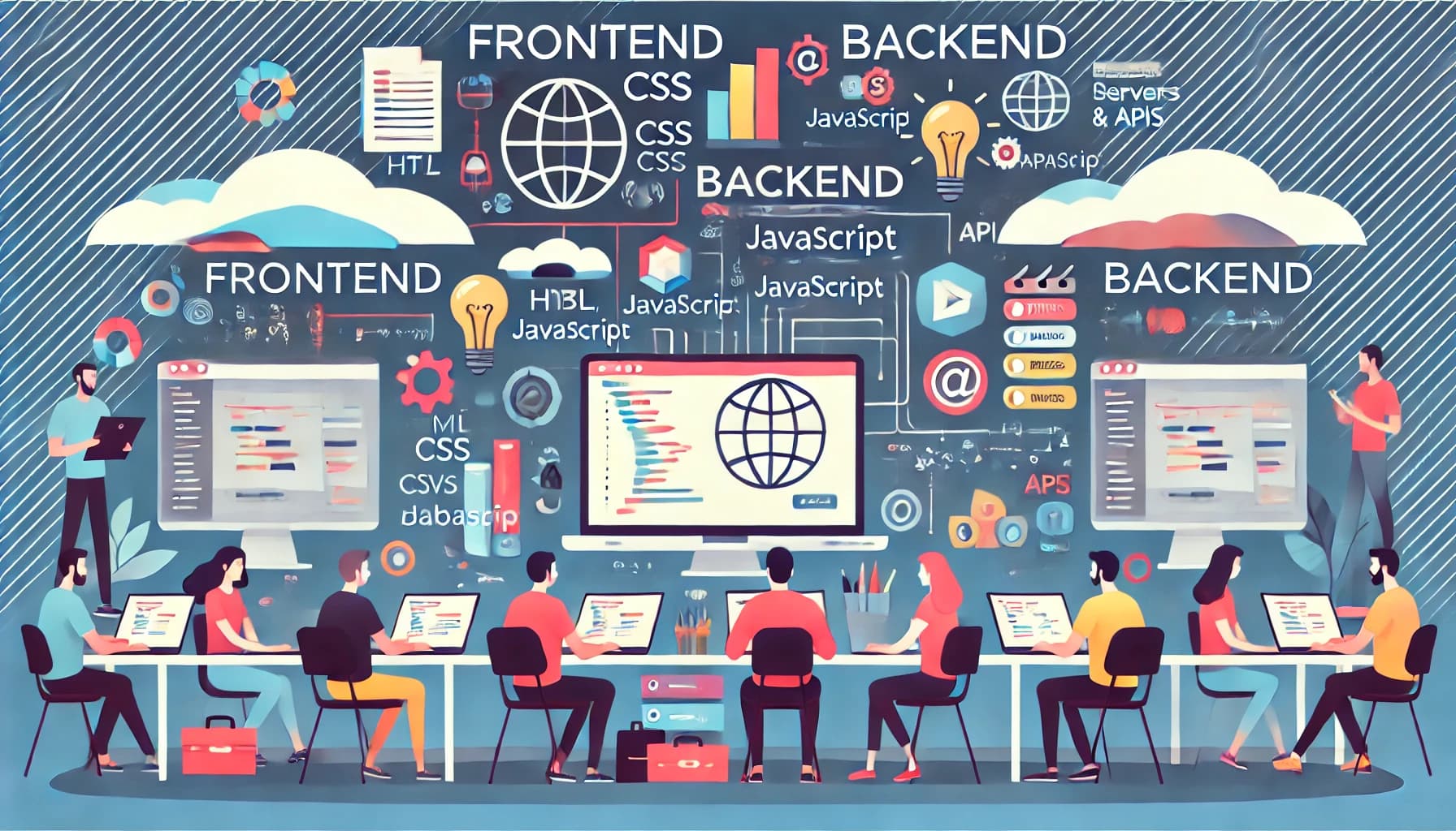 diferencias entre desarrolladores frontend y backend